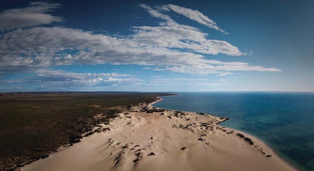 Aerial view of Shark Bay, Australia