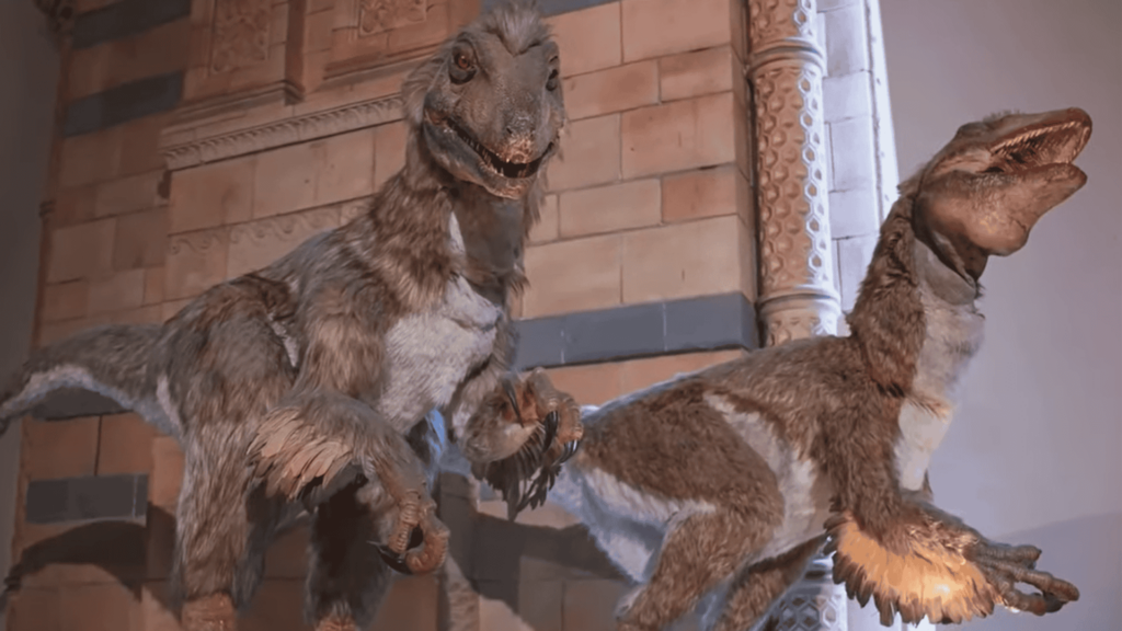 3D robotic version of feathery dinosaur