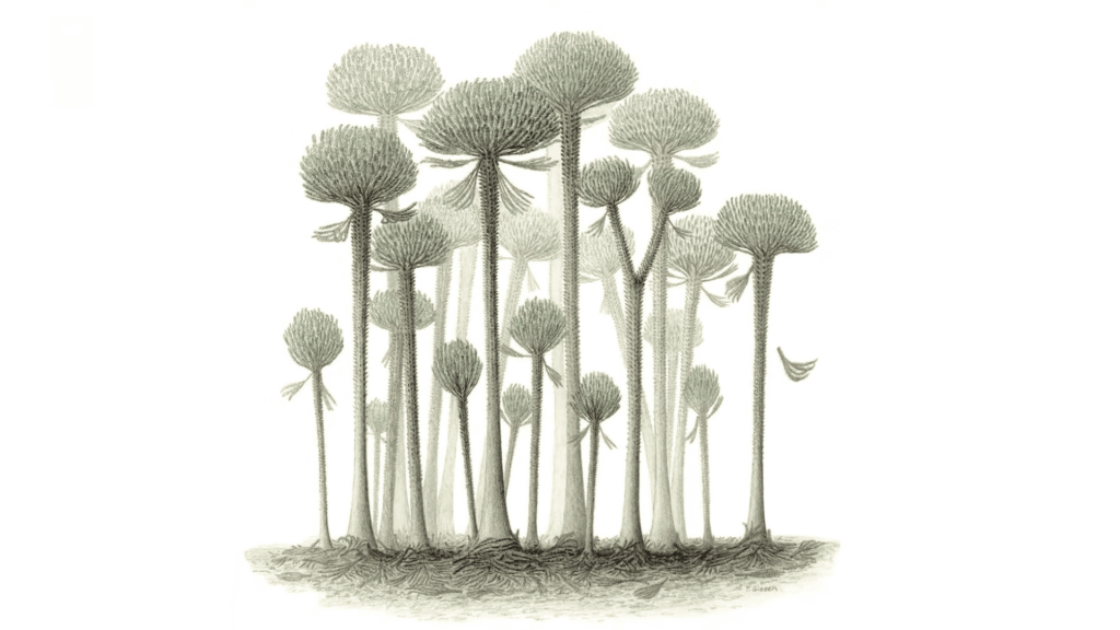 Illustration of Earth's earliest forest