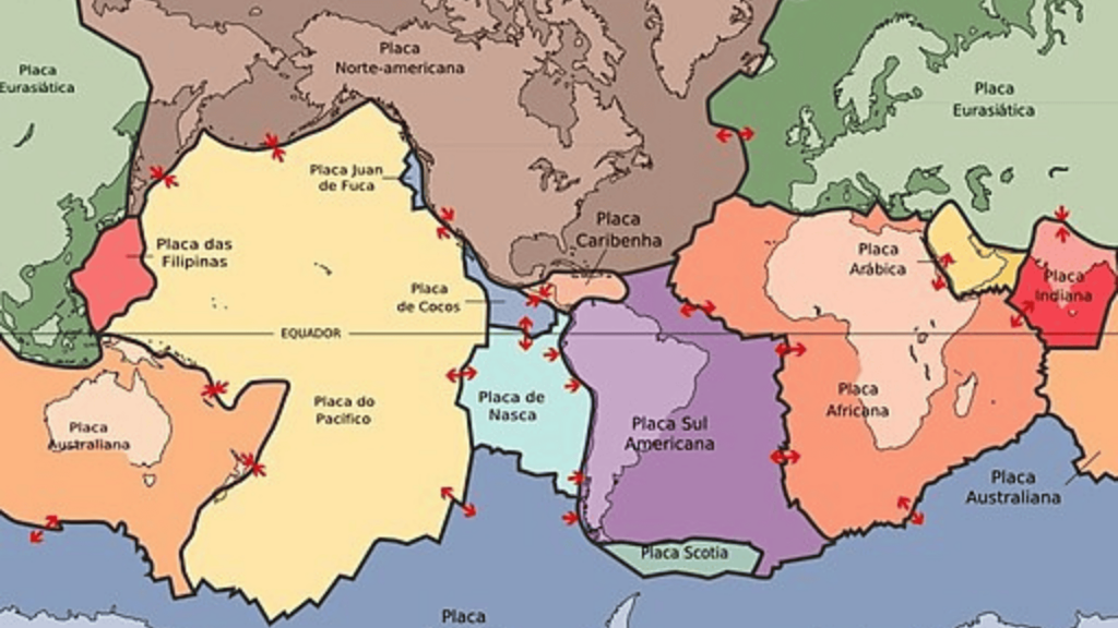Tectonic plates movement