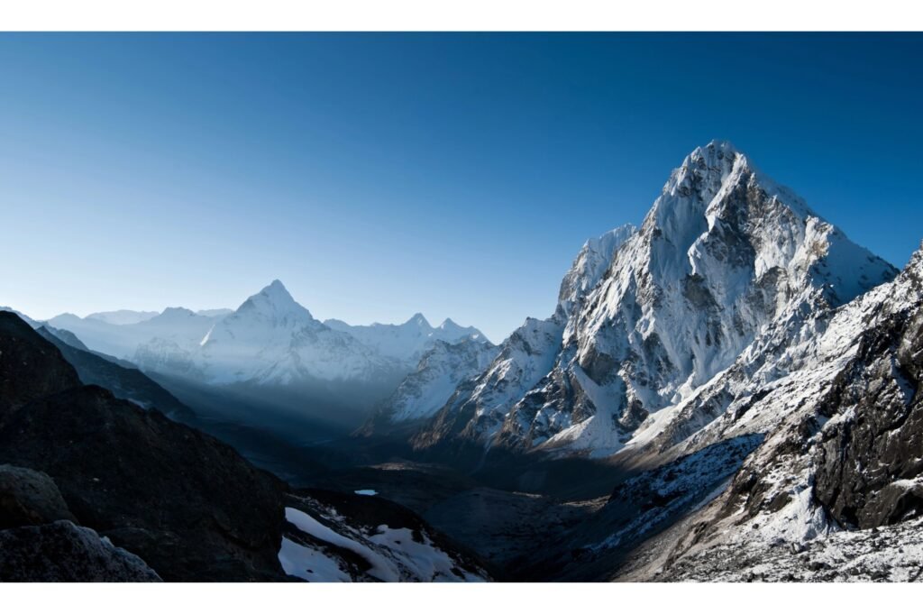 Cho La pass at dawn in Himalayas