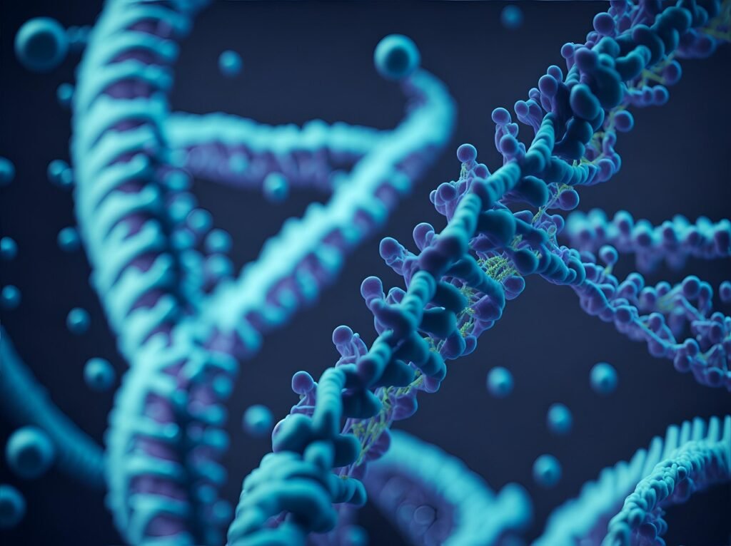 A digital illustration of genes.