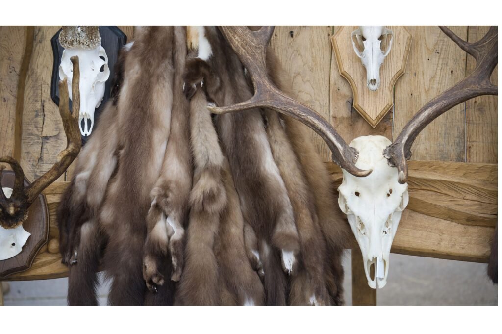 Furs and skulls.