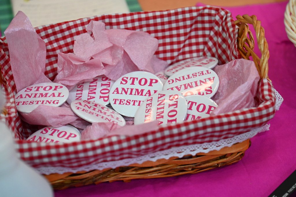 Stop animal testing buttons