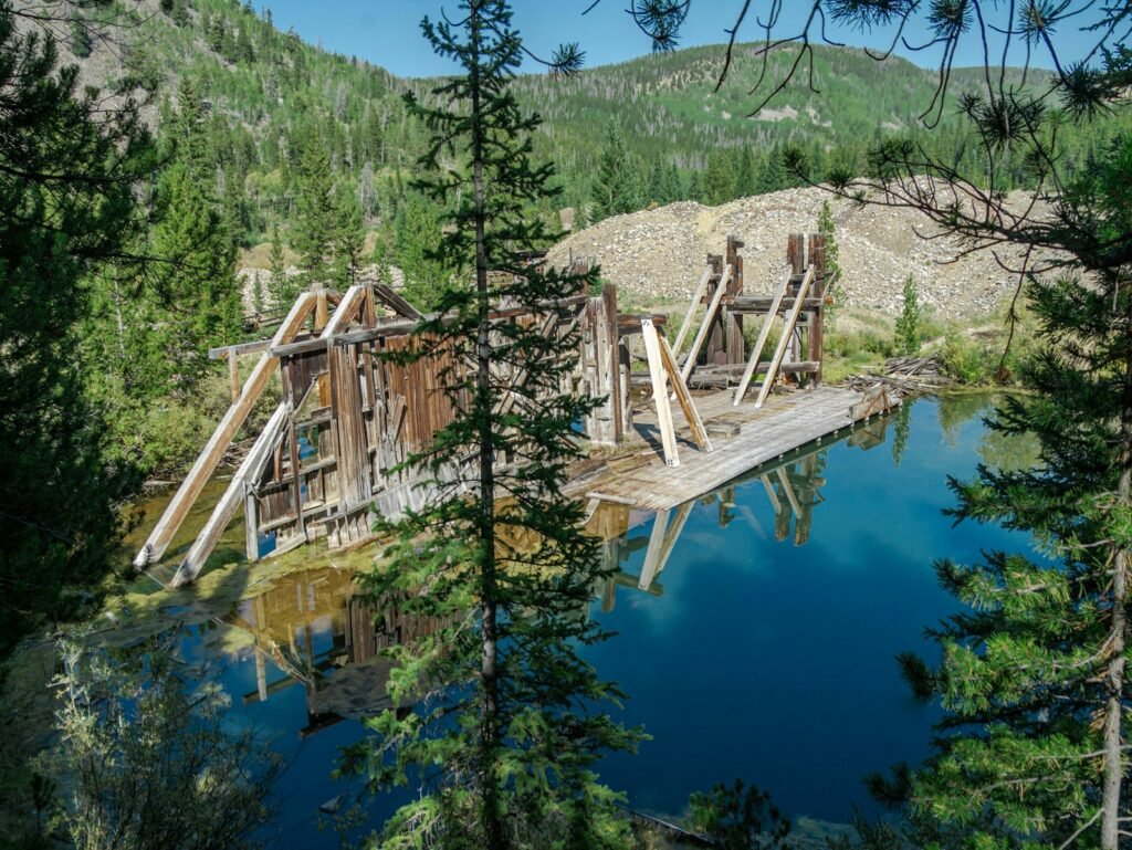 A mine in the middle of the forest causing severe deforestation.