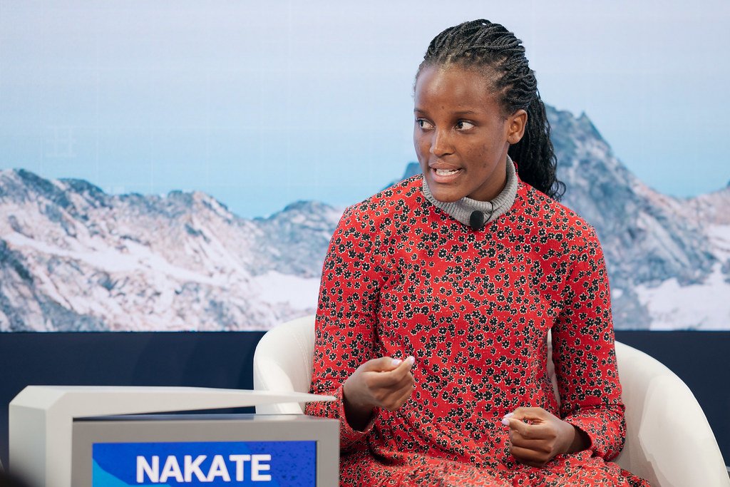 Vanessa Nakate, Founder, Rise Up Climate Movement, Uganda, speaking in the Staying on Course for Climate Action session at the World Economic Forum Annual Meeting 2022.