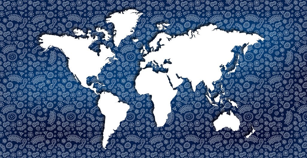 An image depicting the presence of microbes in the Earth's body of water.