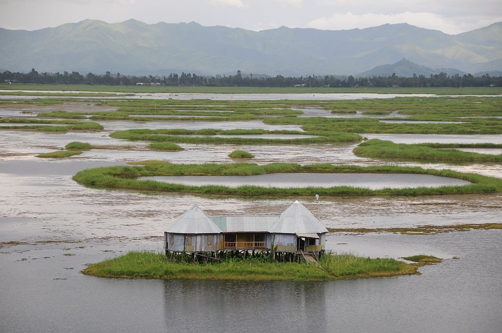 Floating islands of Loktak Lake