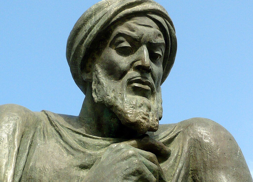 Detail of the Al-Khwarizmi statue.