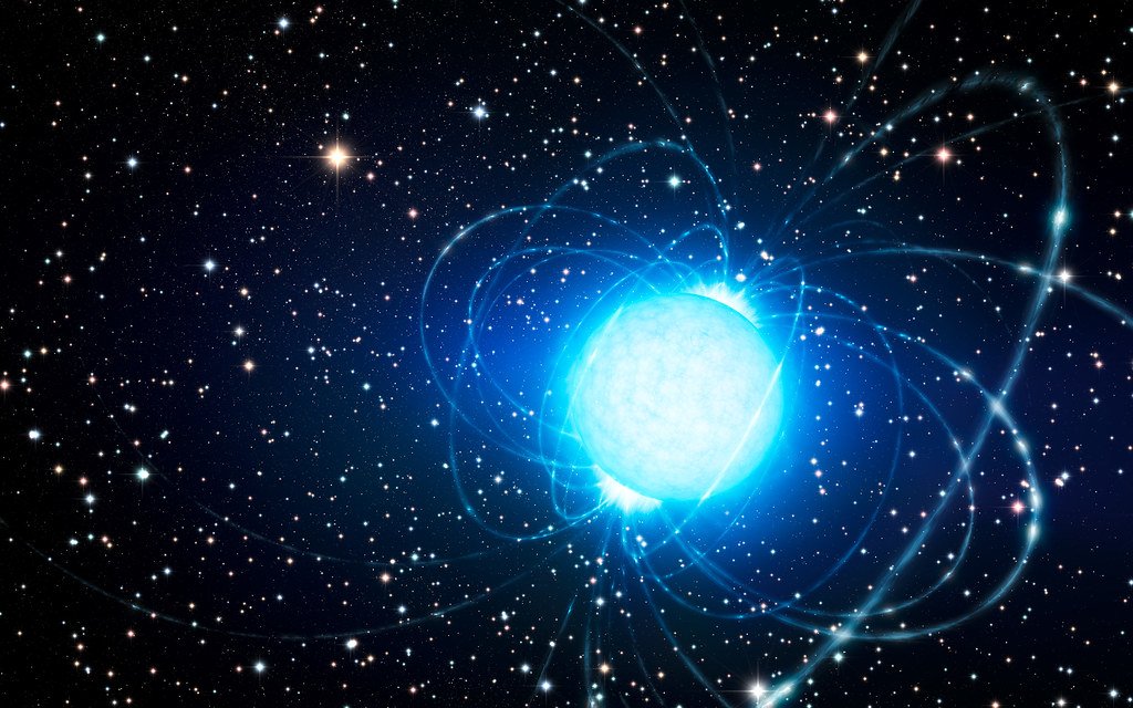 Artists impression of the magnetar in the star.