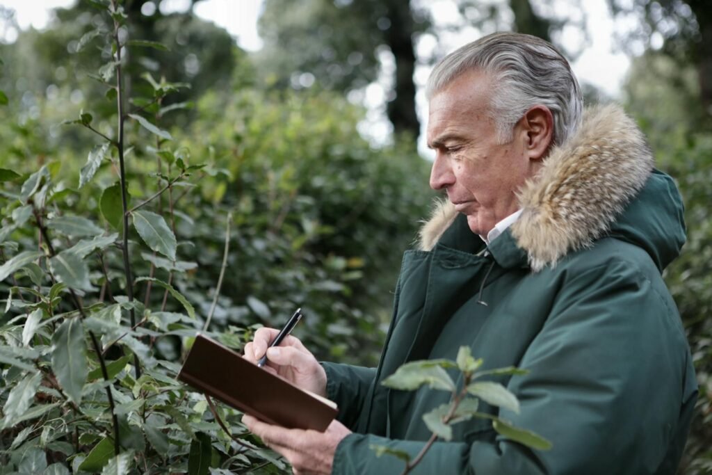Forest ranger participating in research.