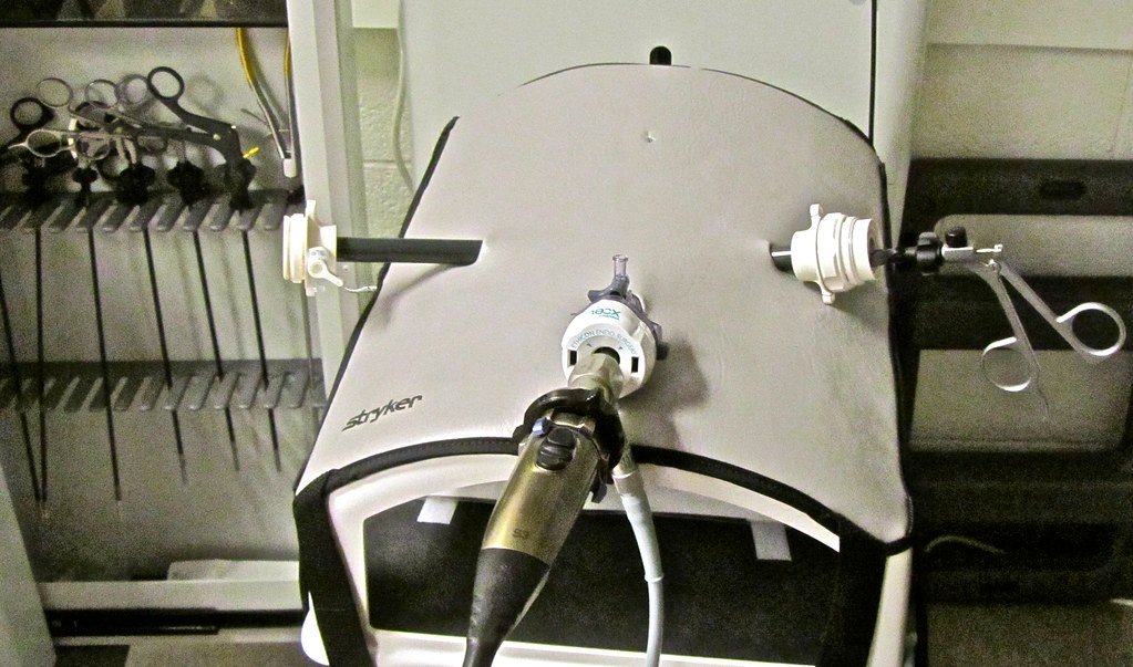Laparoscopic surgery simulator.