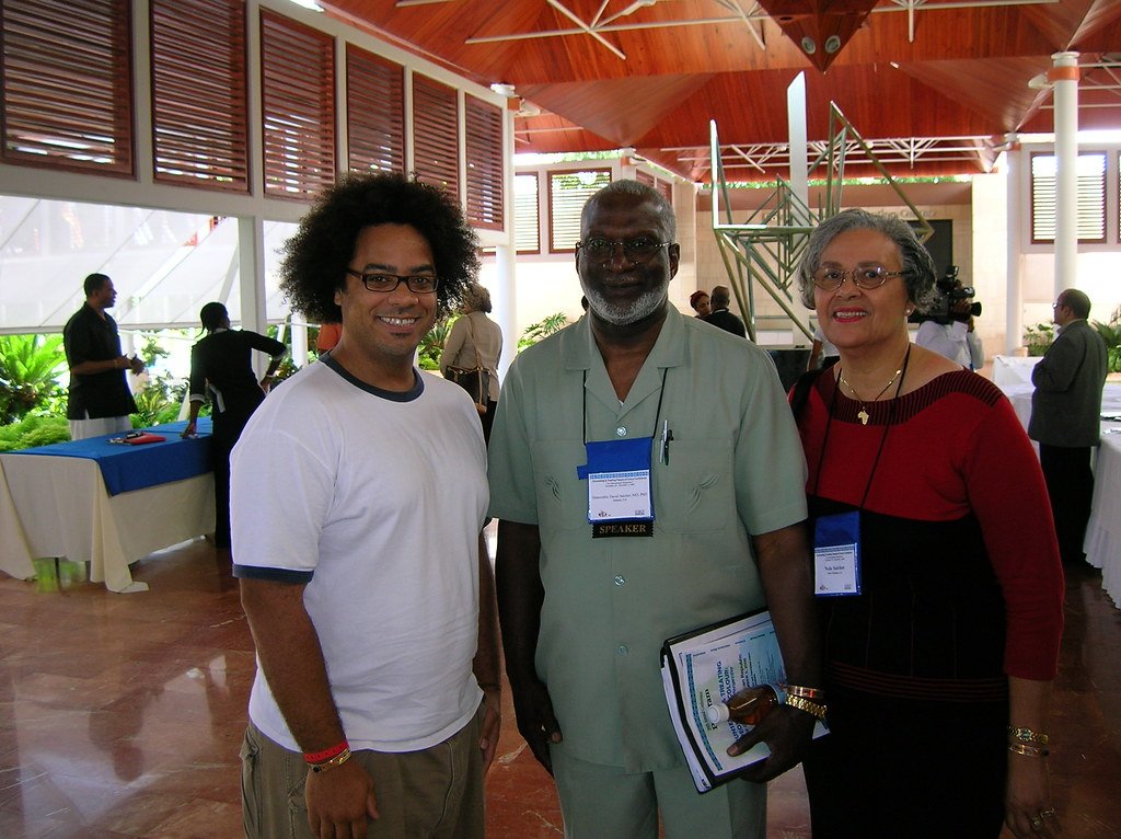A picture with Dr. and Mrs. David Satchers.