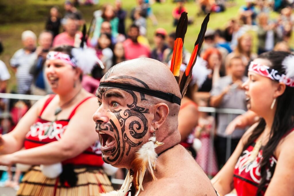 An energetic An energetic Maori performe