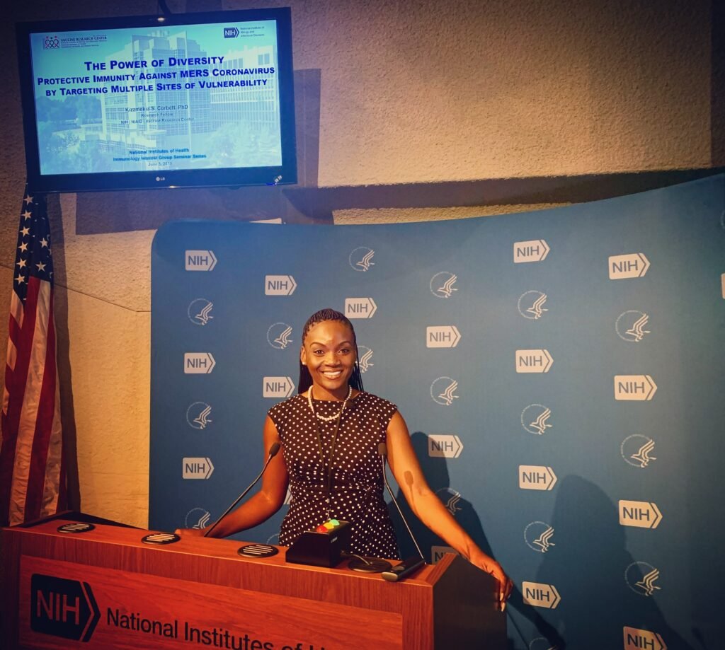 Kizzmekia Corbett at NIH.