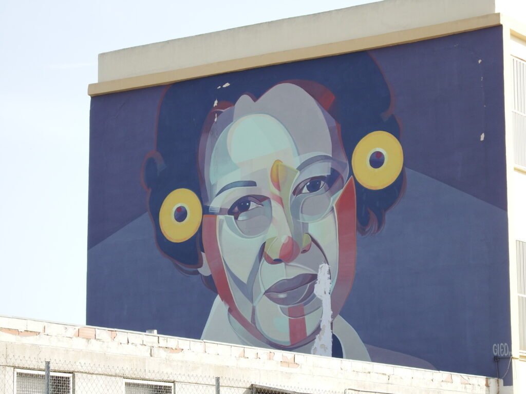 The mural de Katherine Johnson, CEIP Juan Manuel Montoya.
