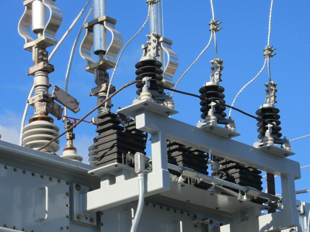 Transmission tower.
