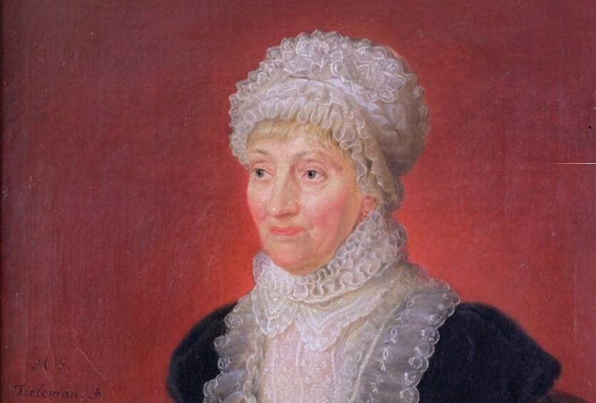 A portrait of Caroline Herschel.