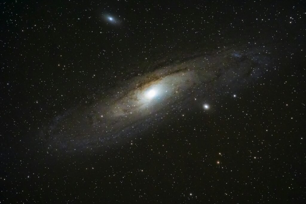 Andromeda Galaxy is our closest neighboring galaxy and is only a few thousand light years away.