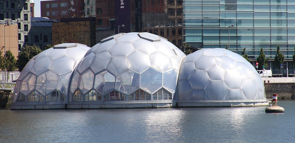 Floating pavilion in the Rijnhaven, Rotterdam. 