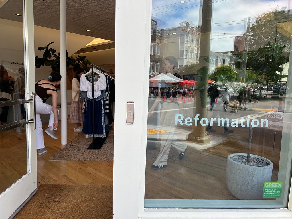 Reformation Clothing Store Exterior. 