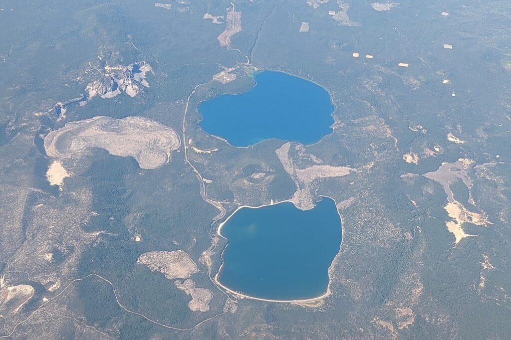  The Newberry Caldera including the Big Obsidian Flow, Paulina Lake, and East Lake