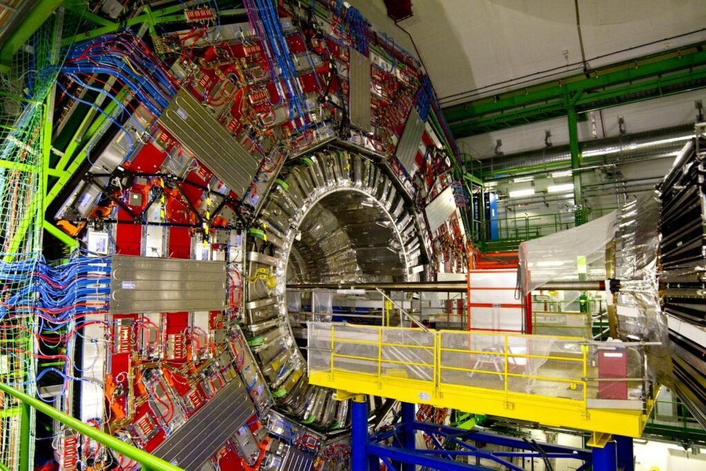 A close-up view inside CERN's Large Hadron Collider in Geneva, Switzerland.