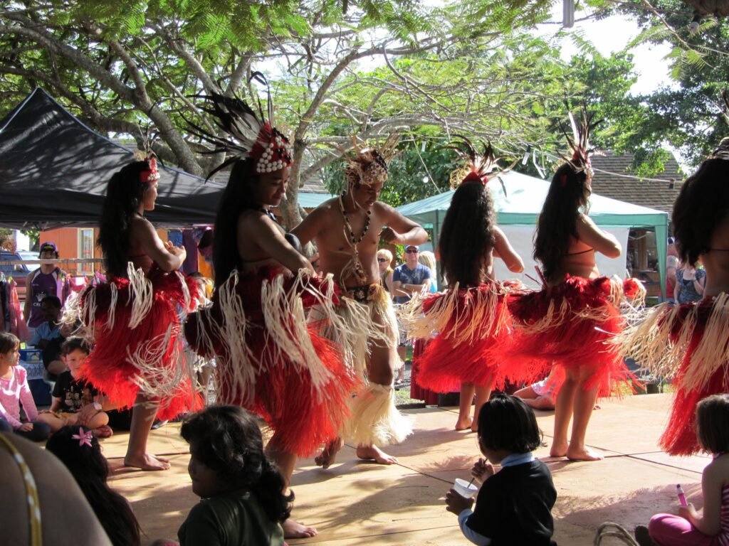Te Kōrero Māori dance group.