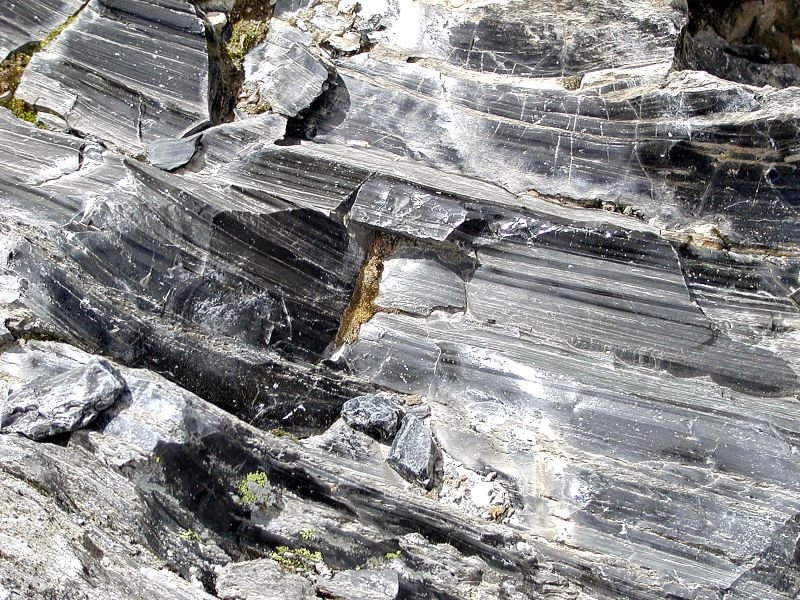  Flow-banded obsidian from the Obsidian Trail in Newberry Volcanic Monument in Oregon