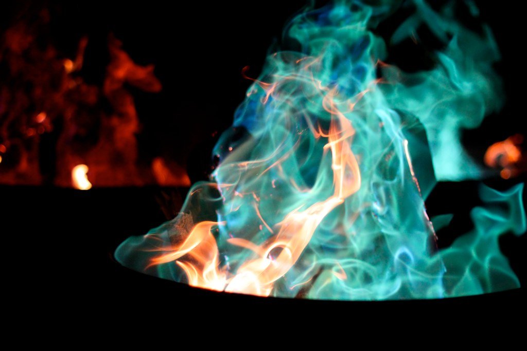 Enchanting blue flame
