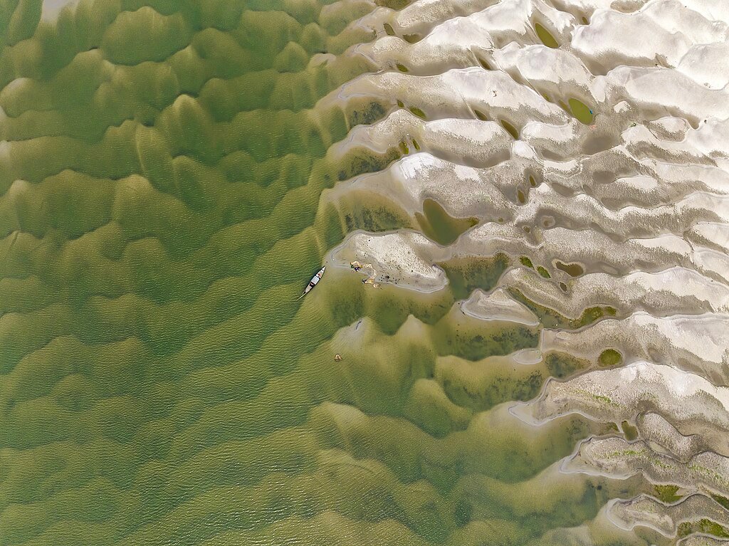 fishermen's team was catching fish, but the river is drying up