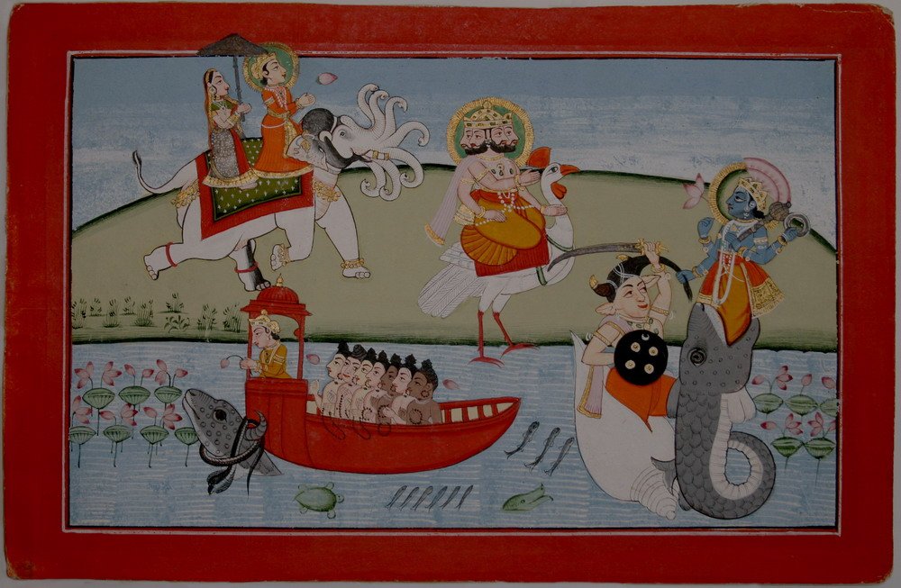 Hinduism’s Manu and the Fish (image credits: wikimedia)