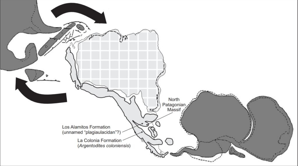 Paleogeography Gondwana - Late Cretaceous-Early Paleogene - around 85-63 Ma.