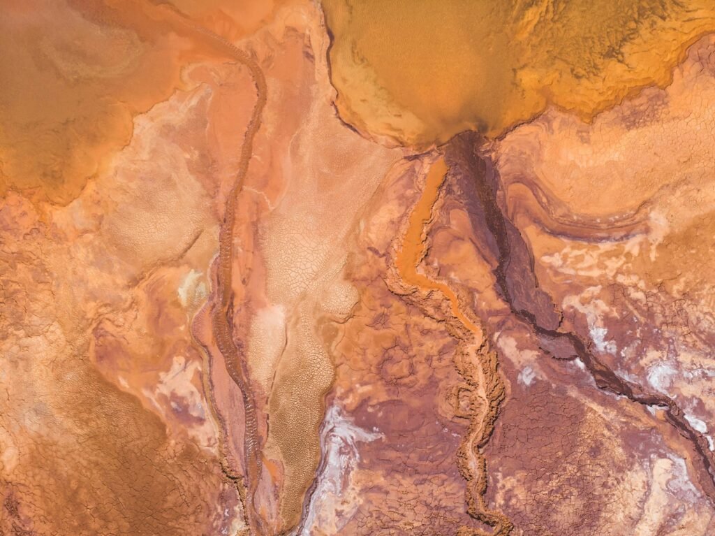 brown and white abstract painting