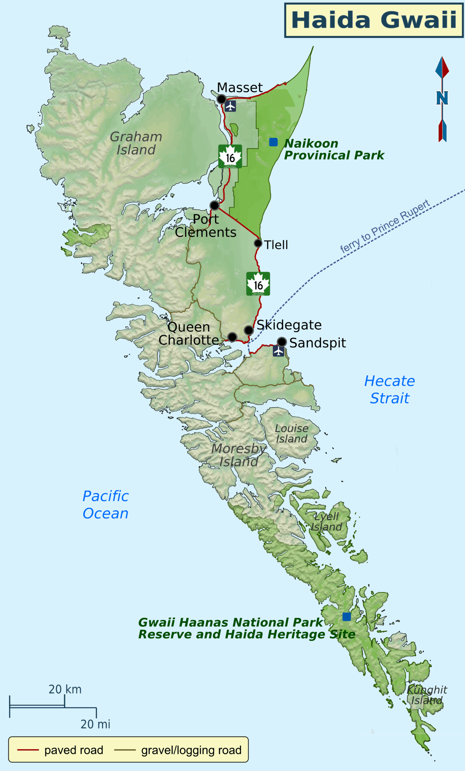 Sea Level Changes: The Shifting Map of Haida Gwaii (image credits: wikimedia)
