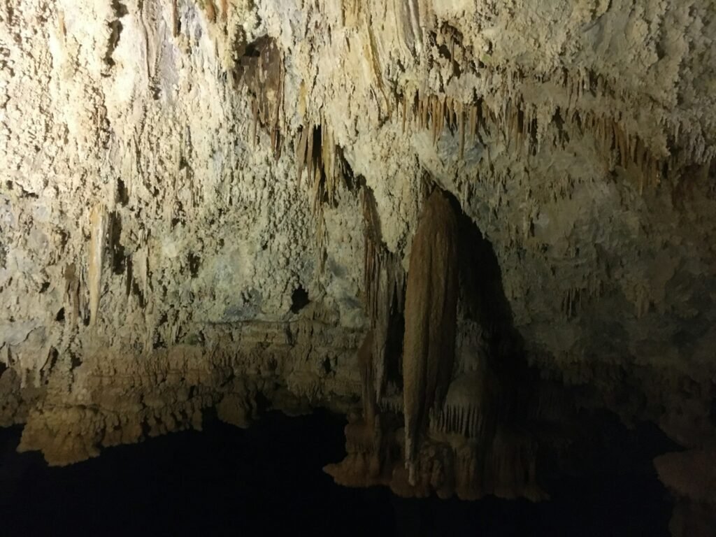 a cave with a hole in it