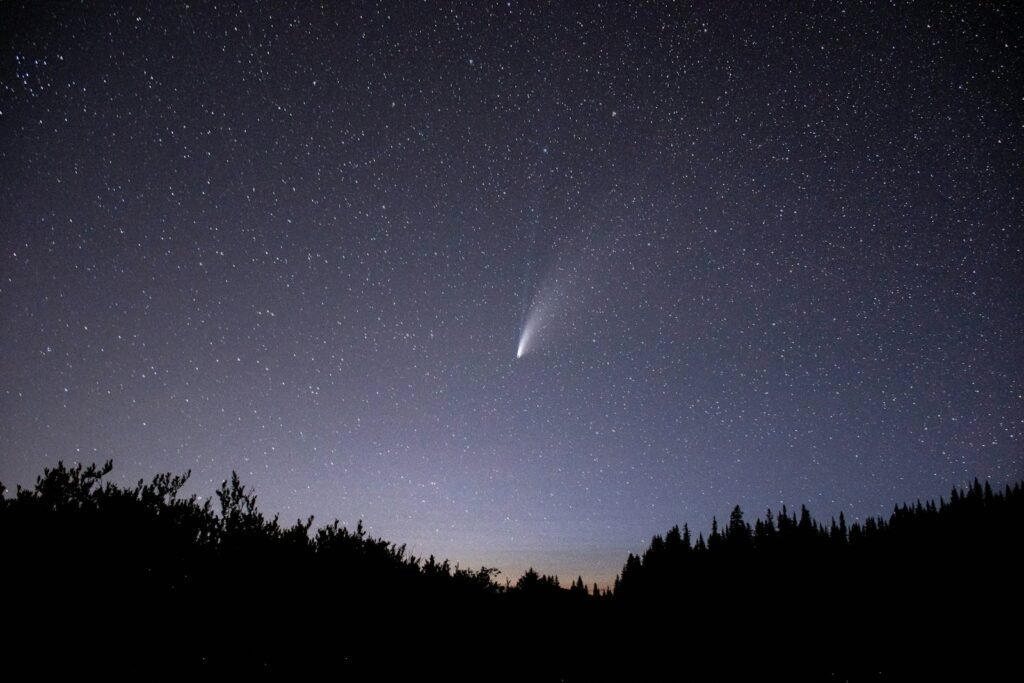 Comet in the night sky.