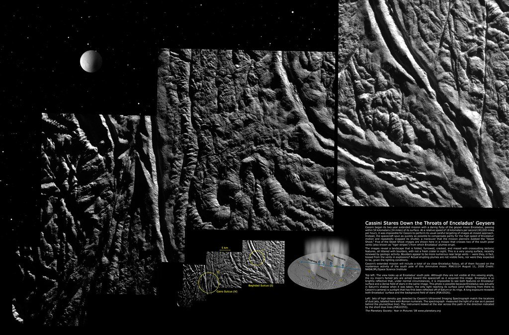 Cassini Stares Down the Throats of Enceladus' Geysers.