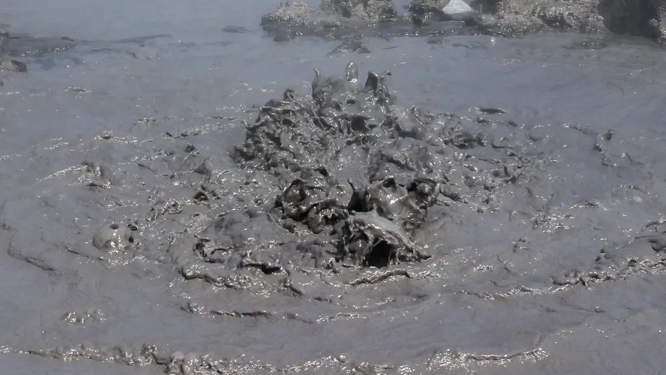 Mud volcano erupt