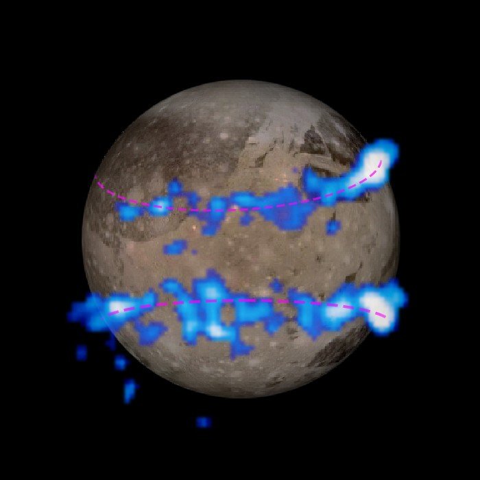Jupiter's Moons Create Auroral Footprints (image credits: wikimedia)