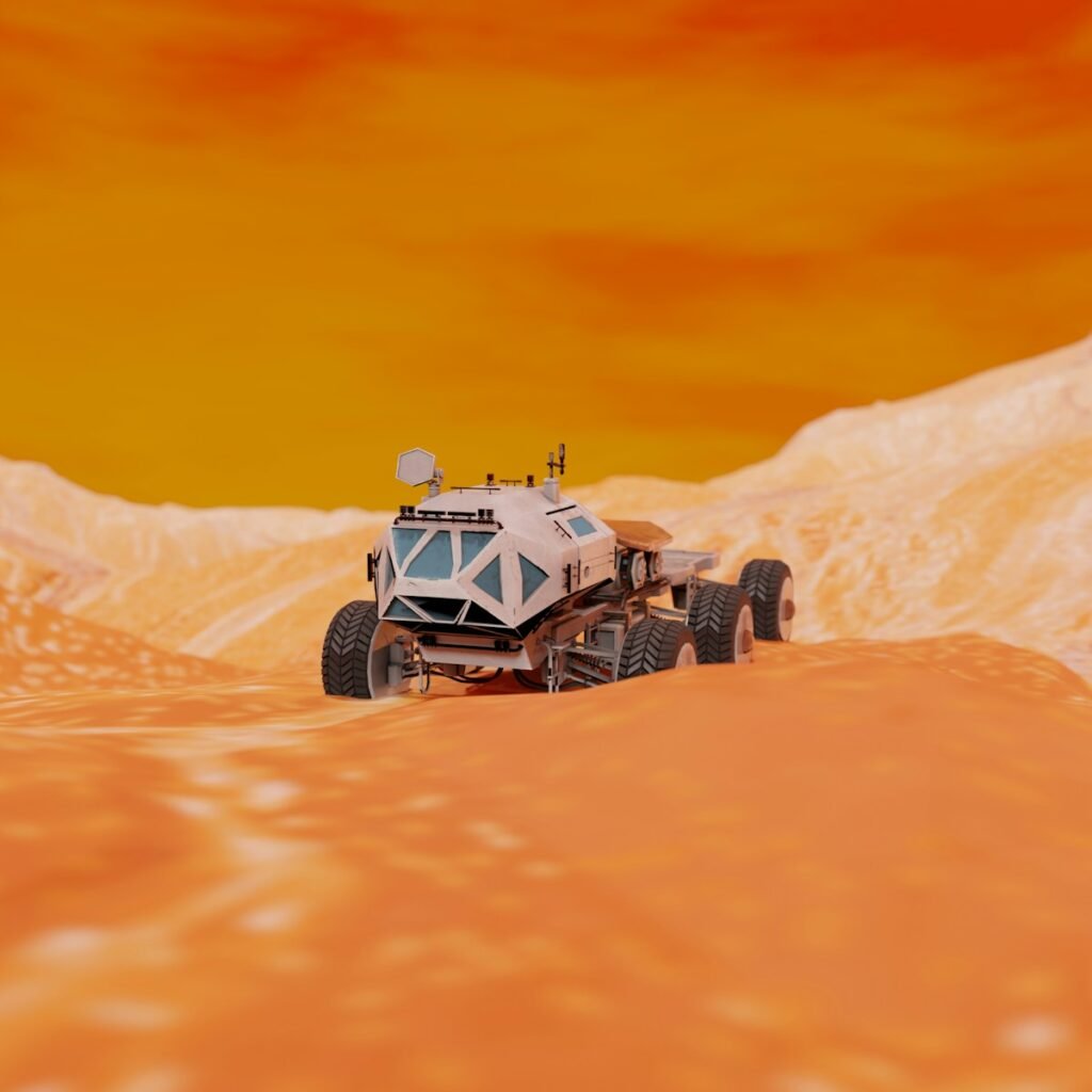 a white truck driving through sand