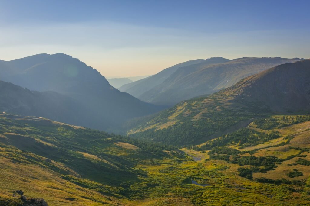 mountains covered with green leafed trees