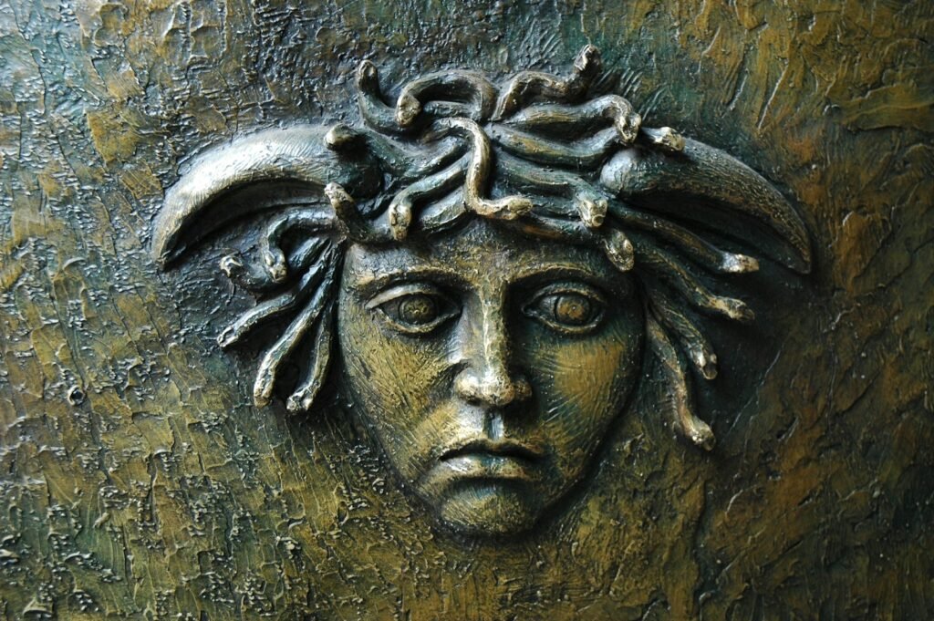 Medusa head art