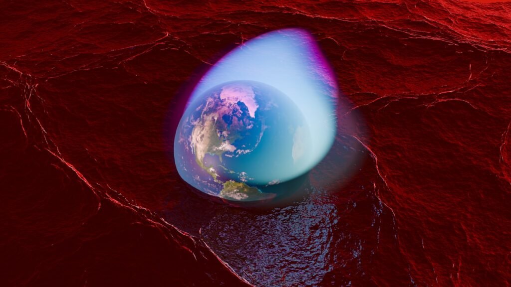 A picture of the earth as seen from space