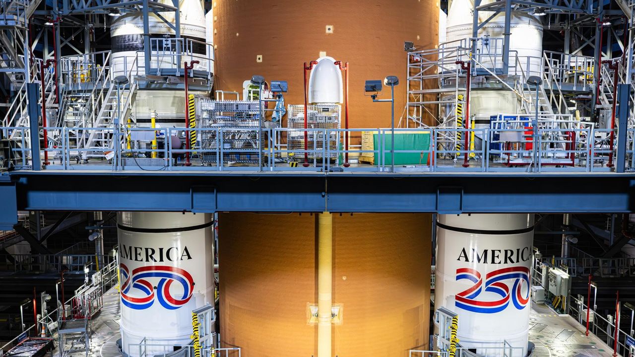 NASA’s Artemis II Rocket Showcases America 250 Emblem in Tribute to National Milestone