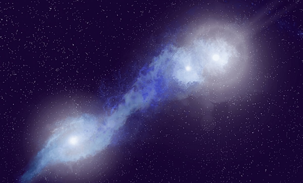 Rare Triple Supermassive Black Hole Merger Offers Glimpse into Cosmic Chaos