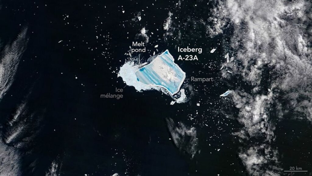 Satellite sees 40-year-old iceberg melt, turn blue | Space photo of the day for January 12, 2025