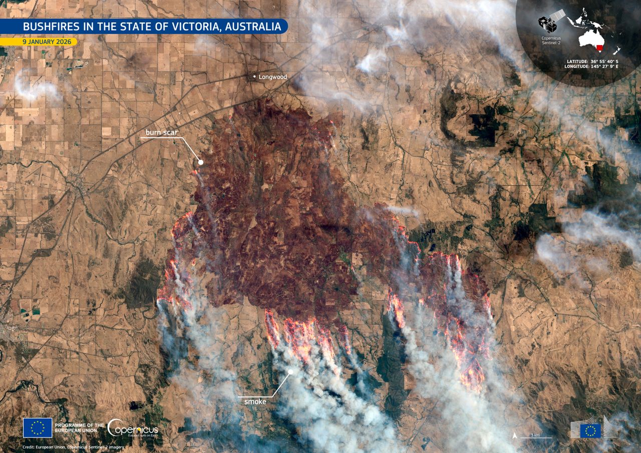 Stunning Satellite Views Expose the Scale of Australia’s 2026 Bushfires