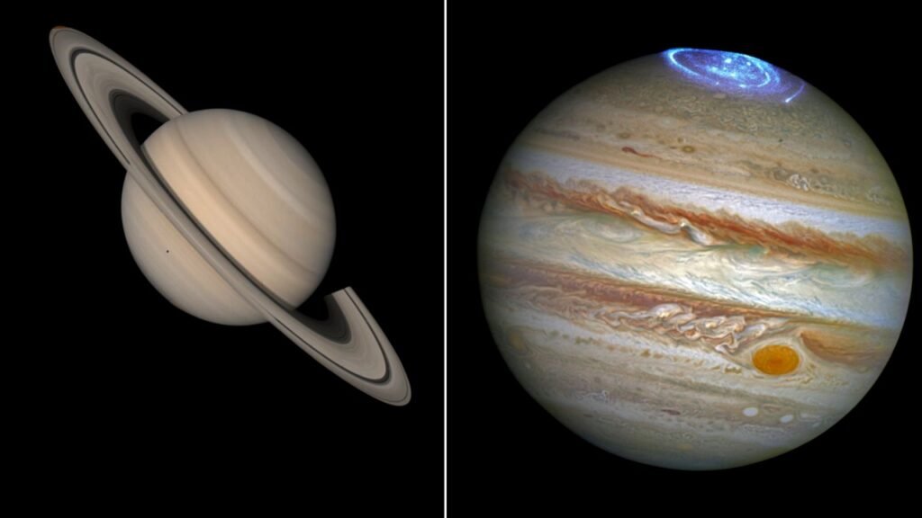 Mysterious polar weather on Jupiter and Saturn could be key to understanding their insides