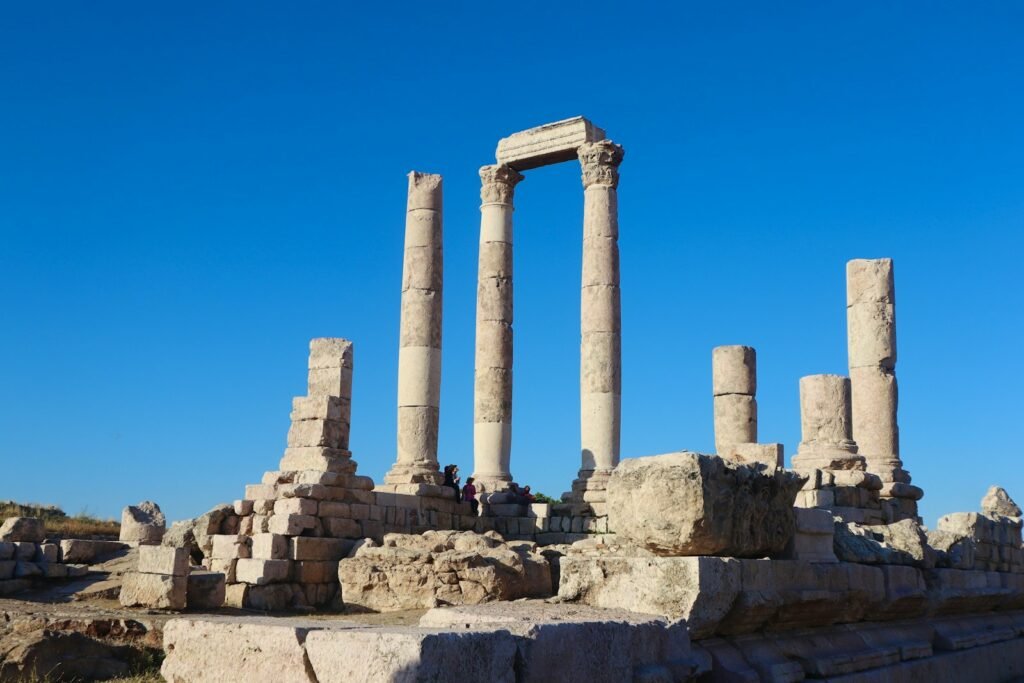 the ruins of the ancient city of palmyran